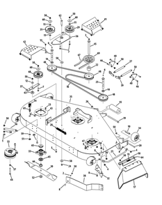 Mower Deck 60-Inch Deck Diagram and Parts List for Z-FORCES60 (17AI5GHD-17AI5GHD010)(2012) Cub Cadet Lawn Tractor
